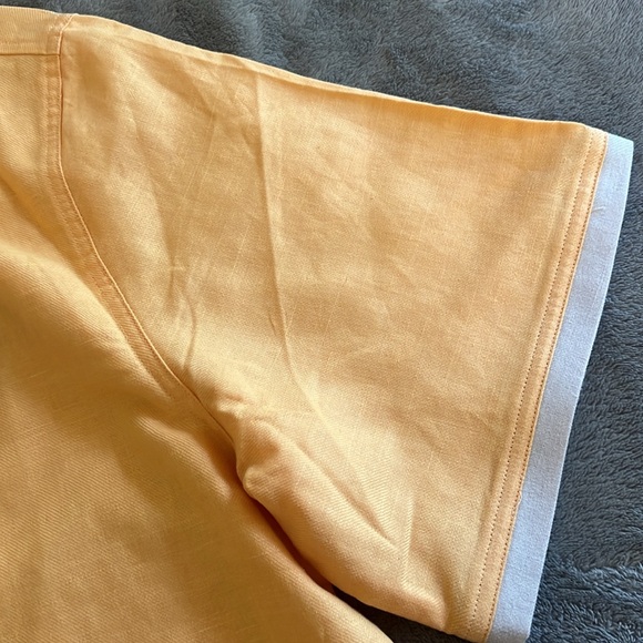Blvck Scvle Orange Polo Linen Blend Shirt Size L - Picture 8 of 12